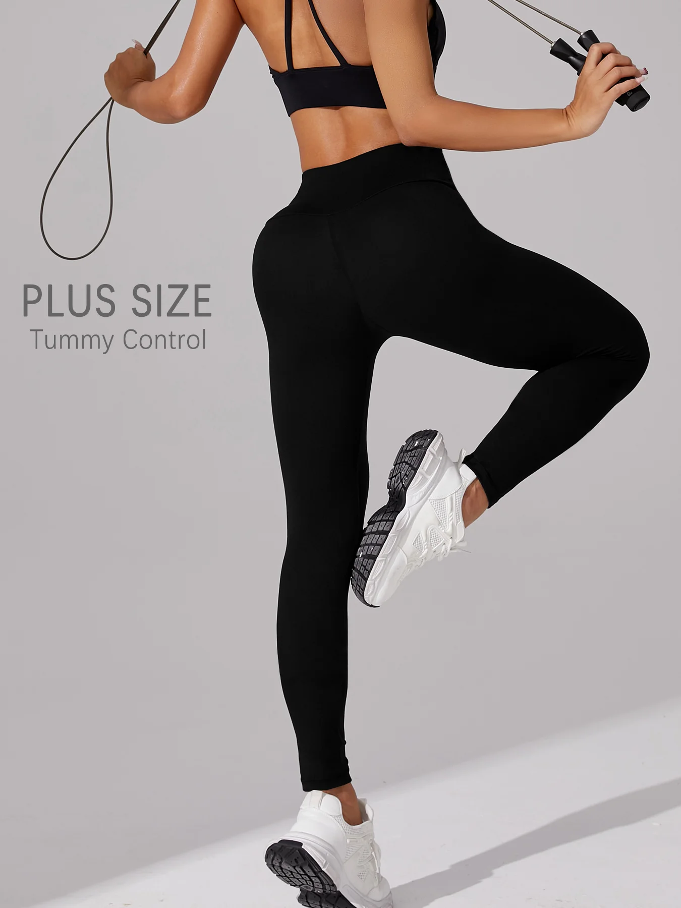 Plus Size Women's Super Soft Leggings High Waisted Tummy Control Workout Yoga Running Athletic Push Up Gym Fitness Leggings