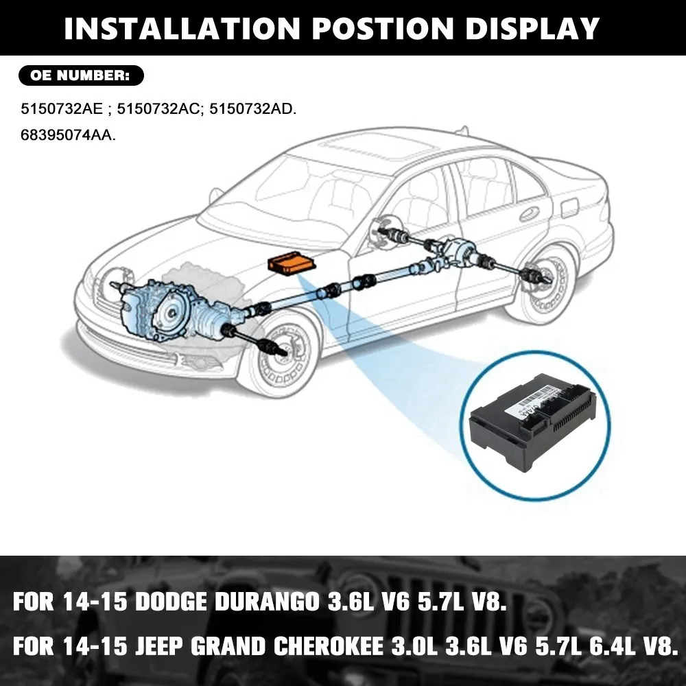 Módulo de control de caja de transferencia 05150732AE 5150732AE 68395074AA para caja de transferencia de 2014-2015 velocidad de Grand Cherokee Dodge