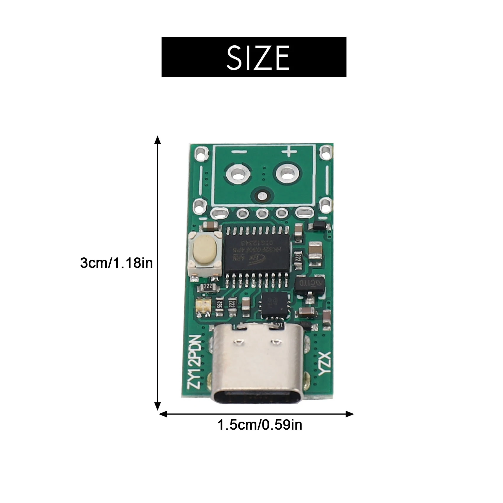 DT51 USB-C PD2.0/3.0 to DC Converter Power Supply Module Decoy Fast Charge Trigger Polling Detector Tester ZY12PDN, 3-20V 0-5A
