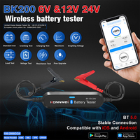 KONNWEi 6V-12V-24V Car Battery Tester Bluetooth-Connected Monitoring Battery Voltage Information Car Battery Charging Scan Tool