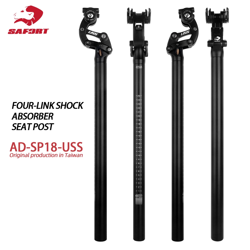 Safort Folding Bike Suspension Seatpost 562mm Fadable Bike Seat Post 30.9 31.6 33.9 34.9mm Small Wheel Bicycle Dropper