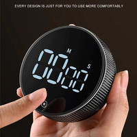 DINRGO Magnetic Kitchen Timer Digital Timer Manual Countdown Rotary Timer Mechanical Cooking Timer Cooking Shower Stopwatch