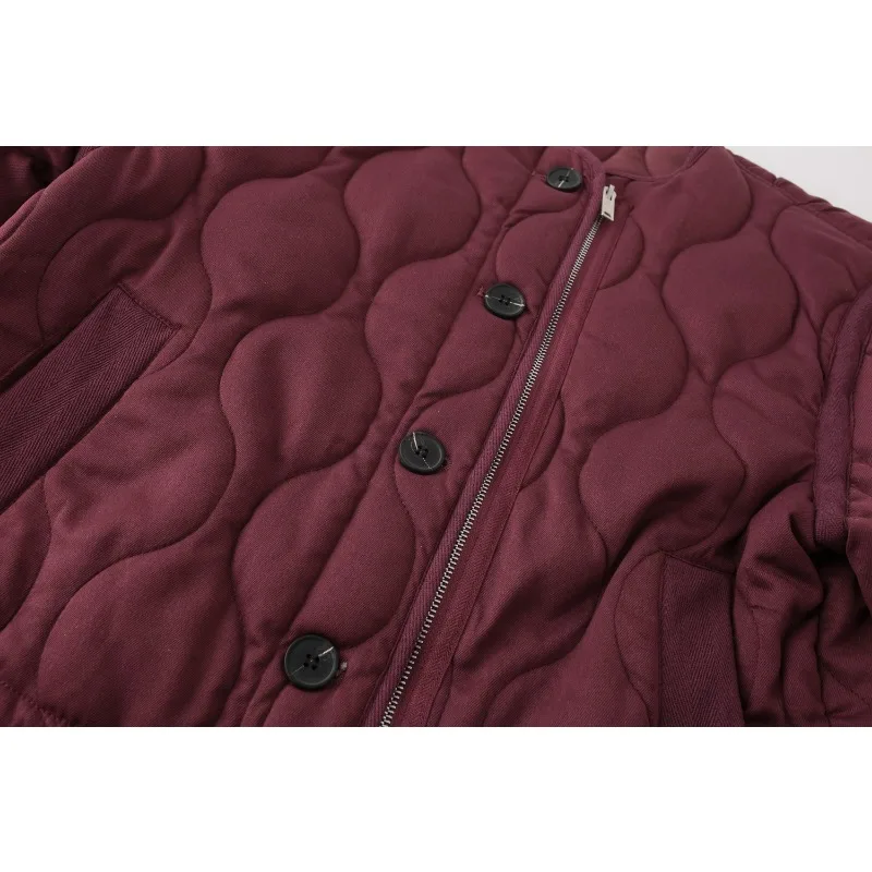 Autumn Winter Women's Clothing Quilted Jacket Warm Coat Zipper Casual Long-sleeved Top Design Outerwear Streetwear Mujer New