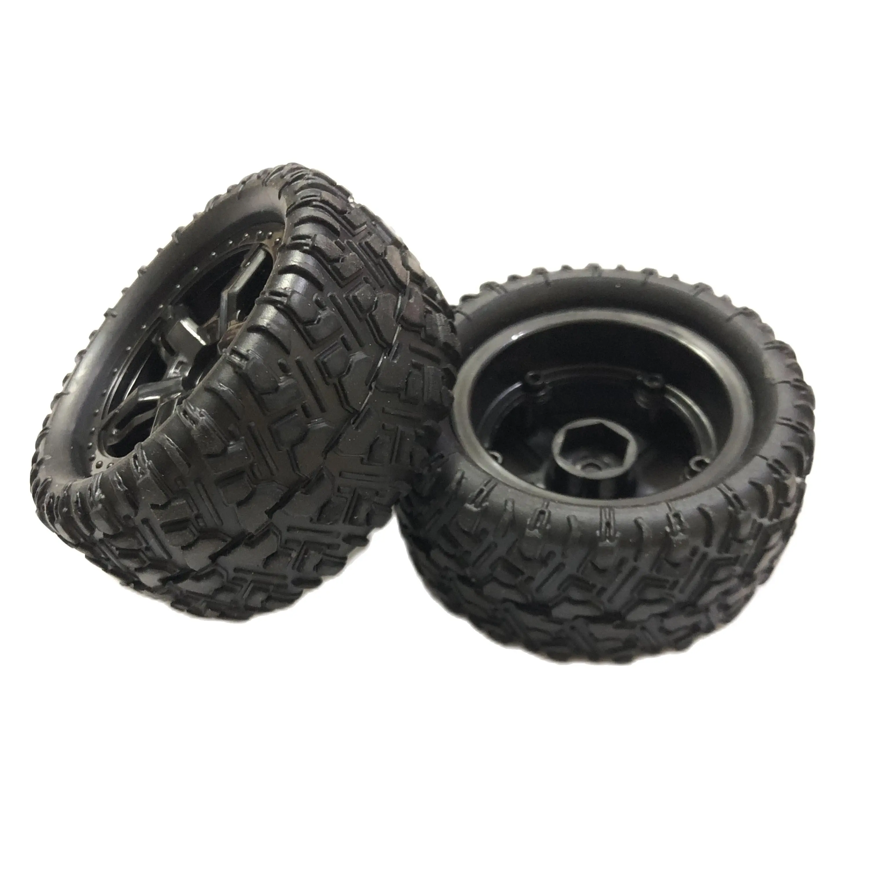 Remo Hobby P6973 Rubber Tires Assembly Smax 1631 1651 1621 1635 1655 1/16 Rc Car Parts