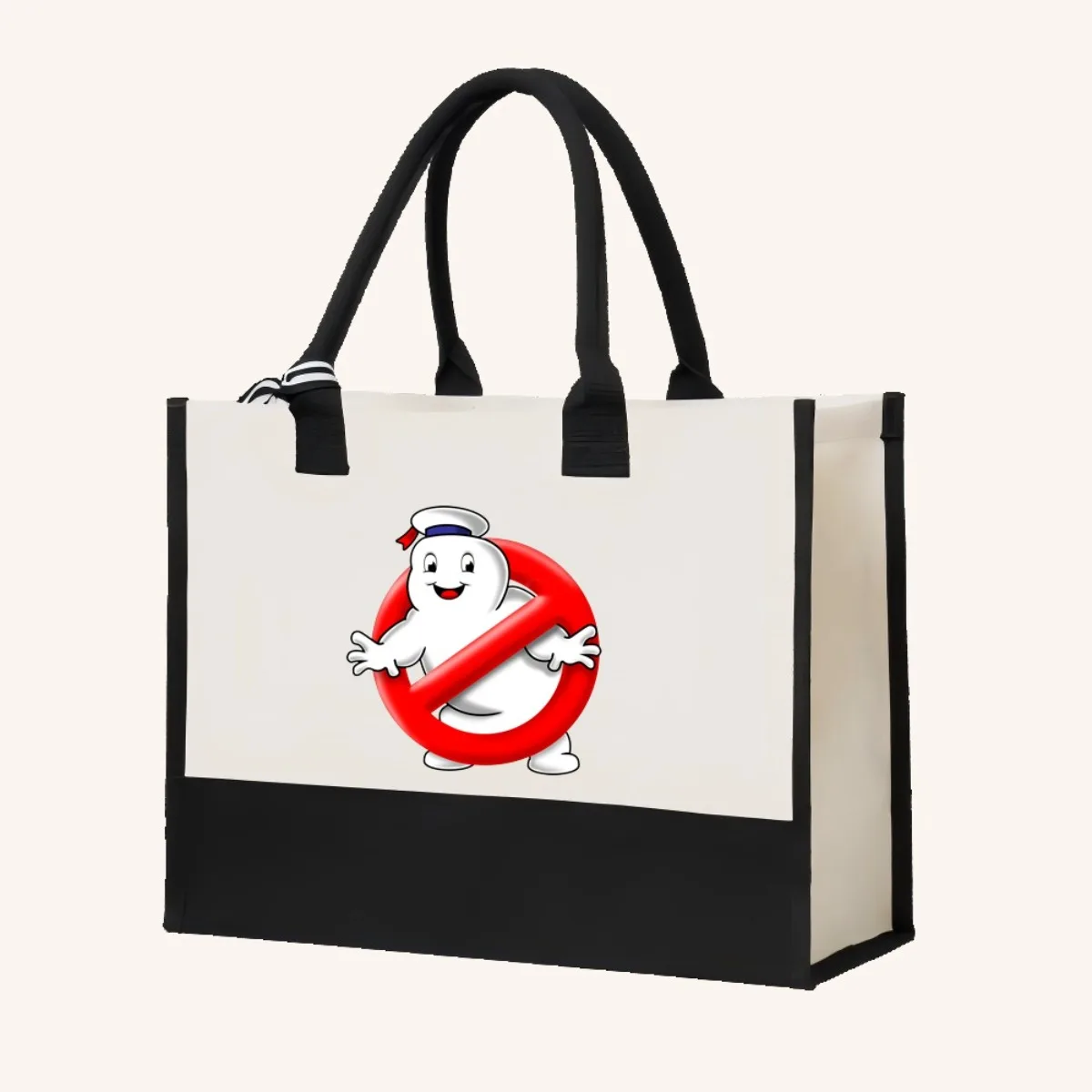 البقاء Puft الخطمي رجل busters فيلم 2026 جديد وصول موضة عملية واسعة قابلة لإعادة الاستخدام حمل حقيبة نمط طباعة 2 لهجة H