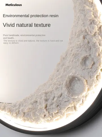 Månvägglampa Enkel Modern Vardagsrum Bakgrundsväggbelysning Sovrum Trapplampa Kreativ Konst Halvmåne Yang Skrivbordslampa 10 best sales månvägglampa - №10