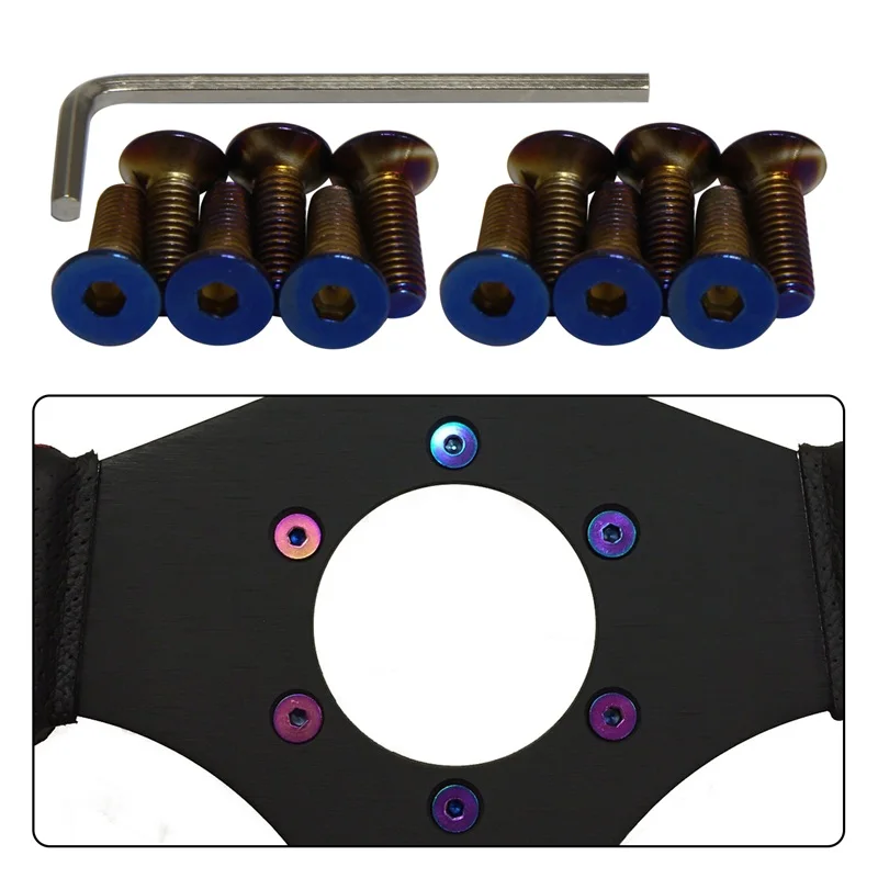 12Pcs Steering Wheel Bolt Screw Kit For Momo Nardi Personal NRG Sparco Flat Head view 5