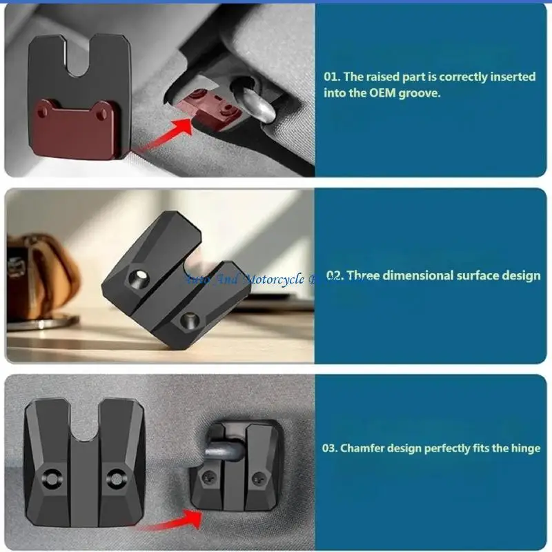 P9FD Simple To Install Sun Shade Clip Set For Pickup Truck 2019 To 2025 Models