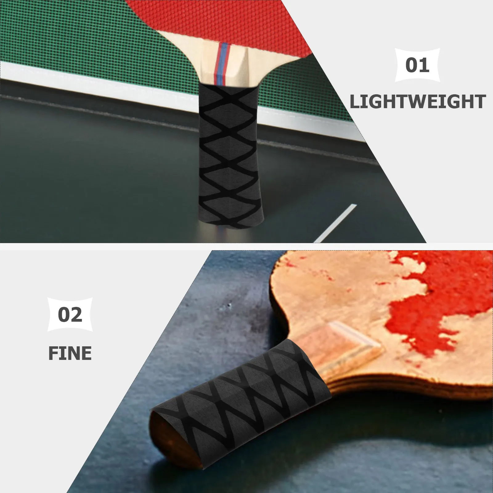 

Anti-Slip Table Tennis Racket Grip Sleeve Sweat Absorbing Plastic Overgrip For Bat Handles Comfortable Long Lasting Replacement