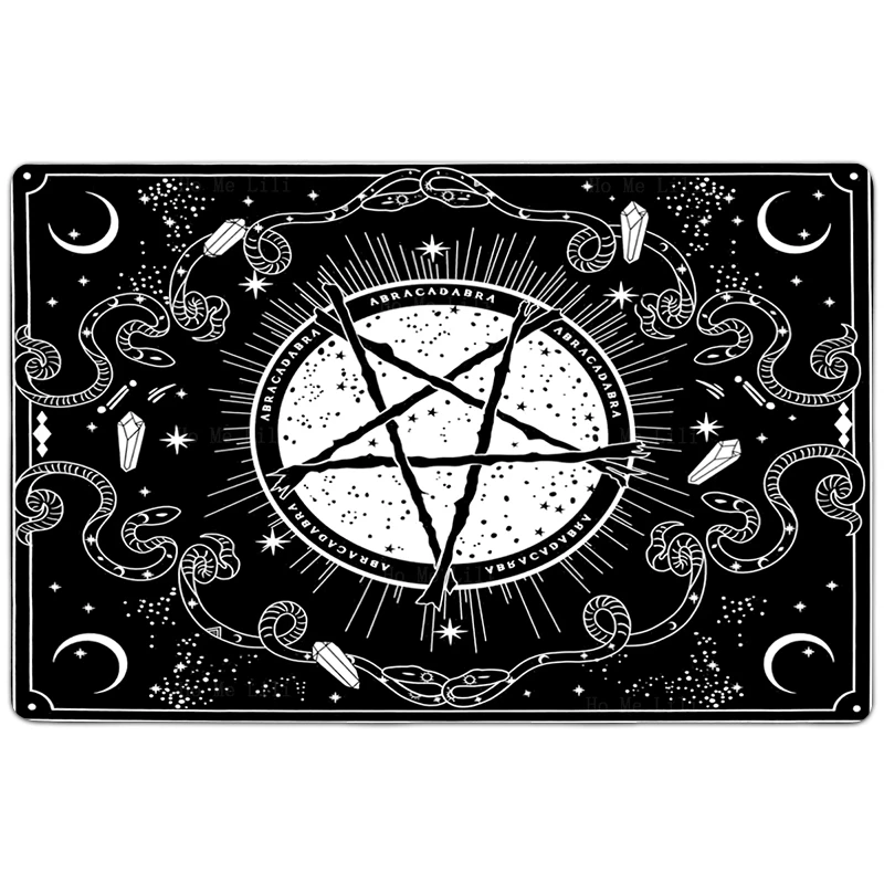 Witch Blessed Moon Star And Snake Stone The Planes Of Existence Gothic Flannel Carpet By Ho Me Lili For Floor Decor