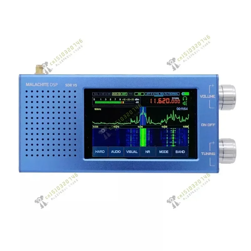 Malachite DSP SDR 1.10d Radio Receiver V5 With Optional Board Metal Case 5000mAh AM CW SSB NFM WFM