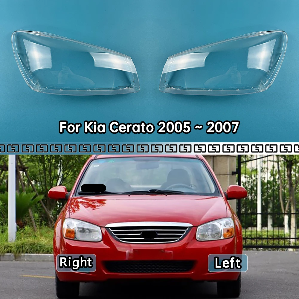 

For Kia Cerato 2005 2006 2007 Transparent Headlight Cover Headlamp Shell Clear Lens Plexiglass Replace Original Lampshade