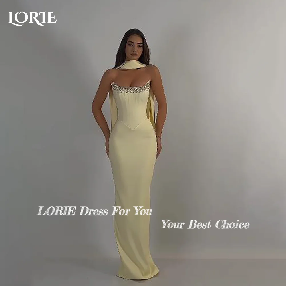 LORIE Sexy Shiny Mermaid Evening Dresses Strapless V Corset Rhinestone Prom Gown Bobycon Party Dresses Customized Brithday Gown image 2