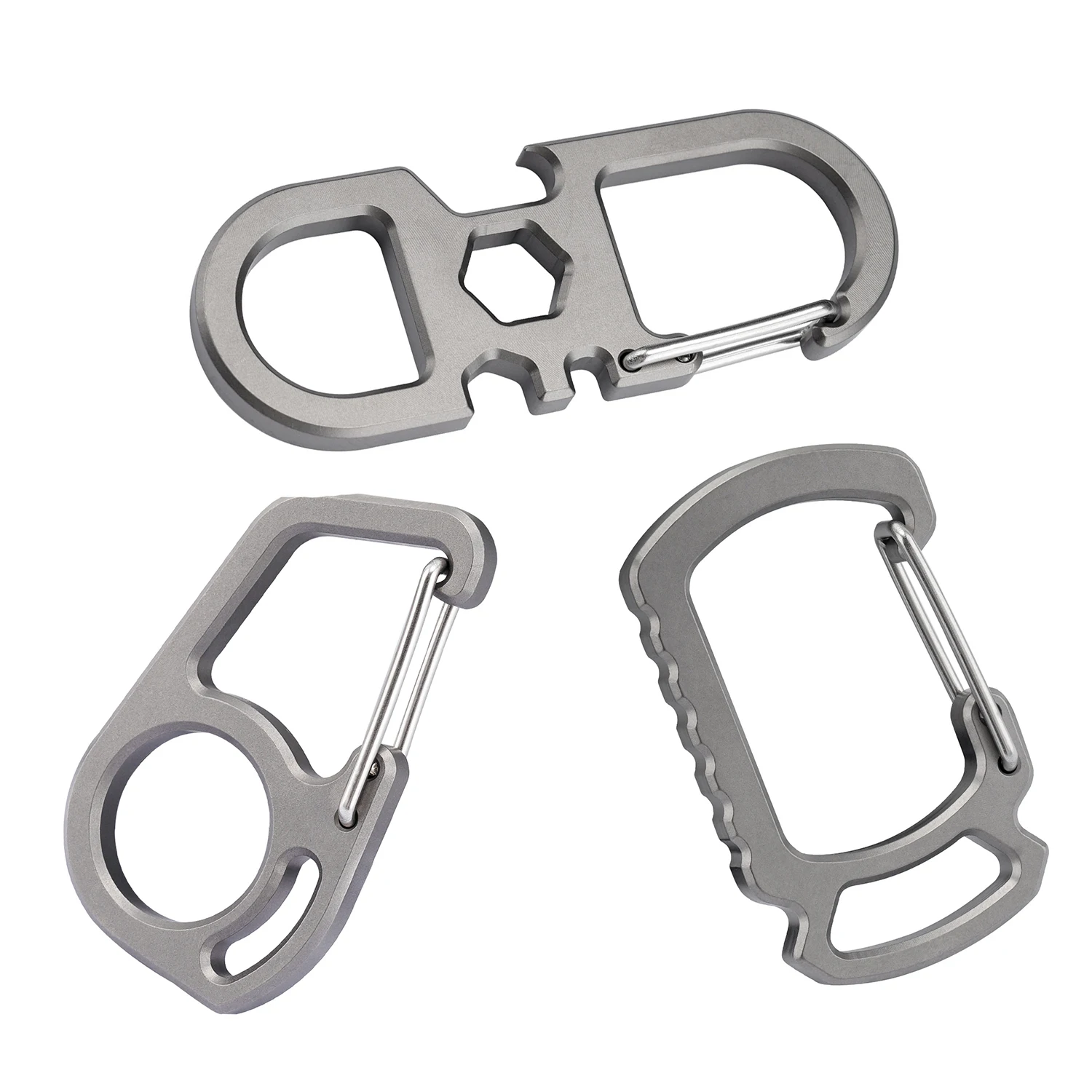 Titanium Alloy Multi-functional Keychain Car Key Bag Chain EDC Wrench Bottle Opener Outdoor Toggle Hook Hook Hardware Hanger