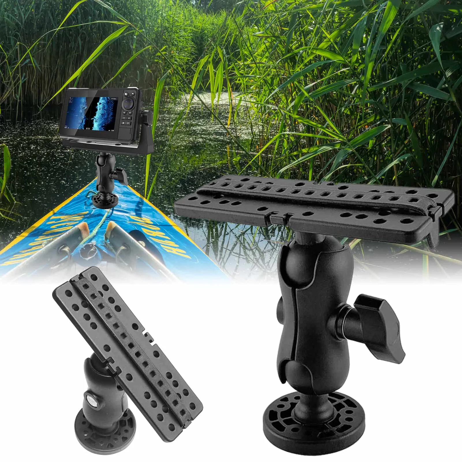 Swivel Fish Finder Mount Base GPS Electronics Fishfinder Holder Mounting Stand Plate GPS Navigation Fish Finder Bracket For