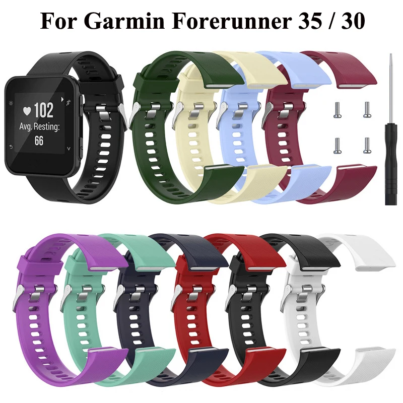 

Silicone Sport Bands For Garmin Forerunner 35 / 30 Wrist Strap Smart Watch Soft Bracelet For Forerunner 35J Correa