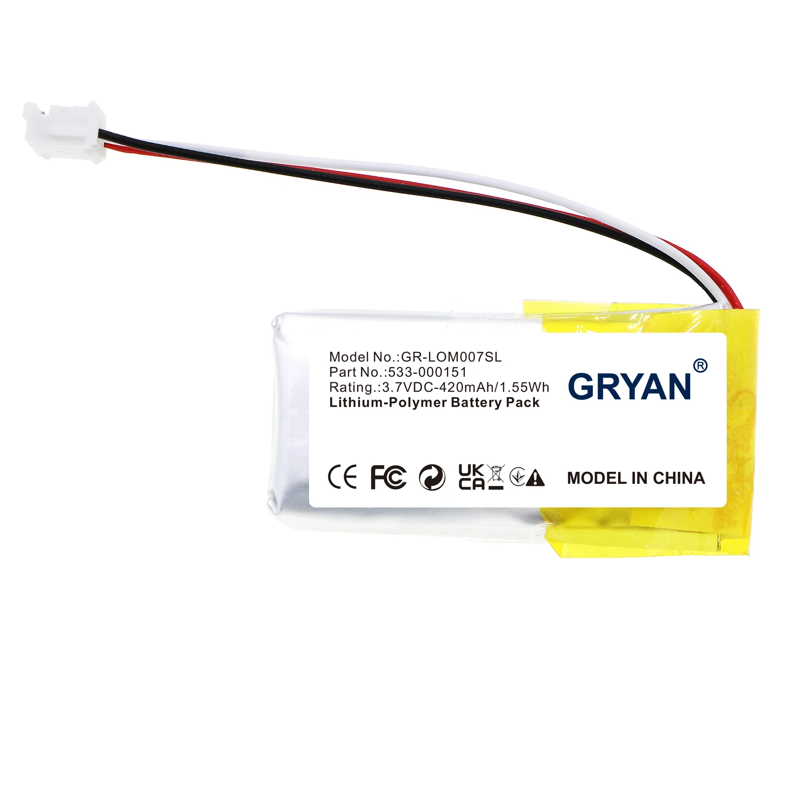 3.7V 420mAh Replacement Battery For Logitech G Pro X GPW 1 2 Wireless Mouse Feet Skates AHB521630PJT-05 Superlight M-R0070 SPEED