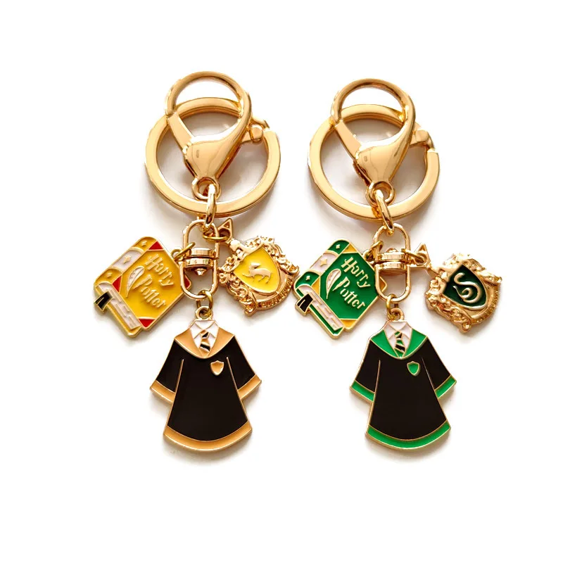 Hogwarts Badge Keychain Harries Potter Movie Peripherals Backpack Pendants Party Decorations Gryffindor Slytherin Kids Toys Gift