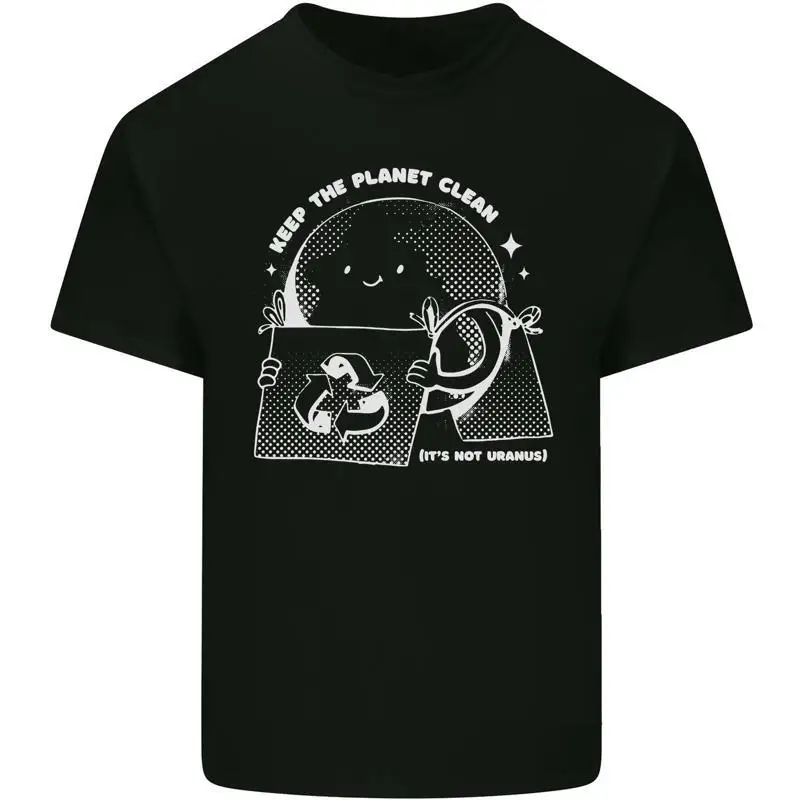 Climate Change Keep The Planet Clean Fun Mens Lightweight Cotton T shirt