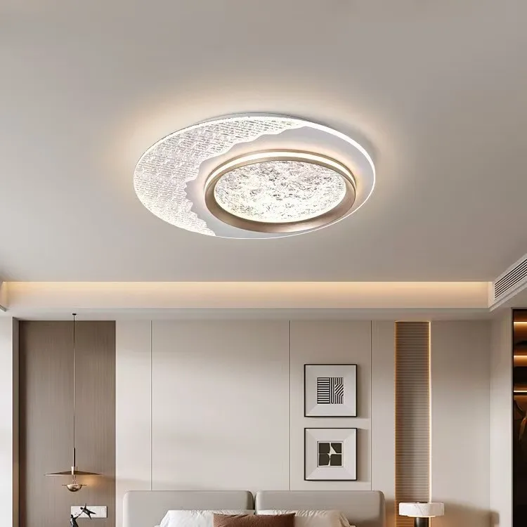 LED Nordic minimalist creative round ceiling light, suitable for living room, bedroom, dining room and hallway ceiling lamps.