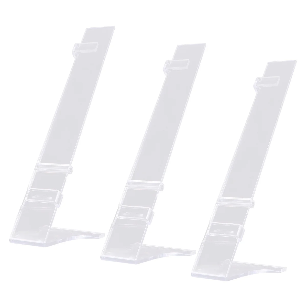 6Pcs Watch Display Rack Premium Transparent Material L Type Holder for Watch Shop Home Jewelry Organizer Stand