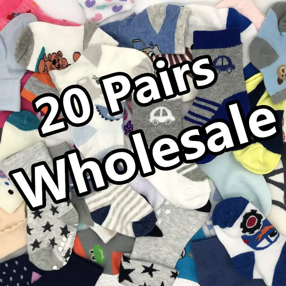 20 Pairs Baby Socks Wholesale for Infant Toddler Kids Children (Pattern at Random)