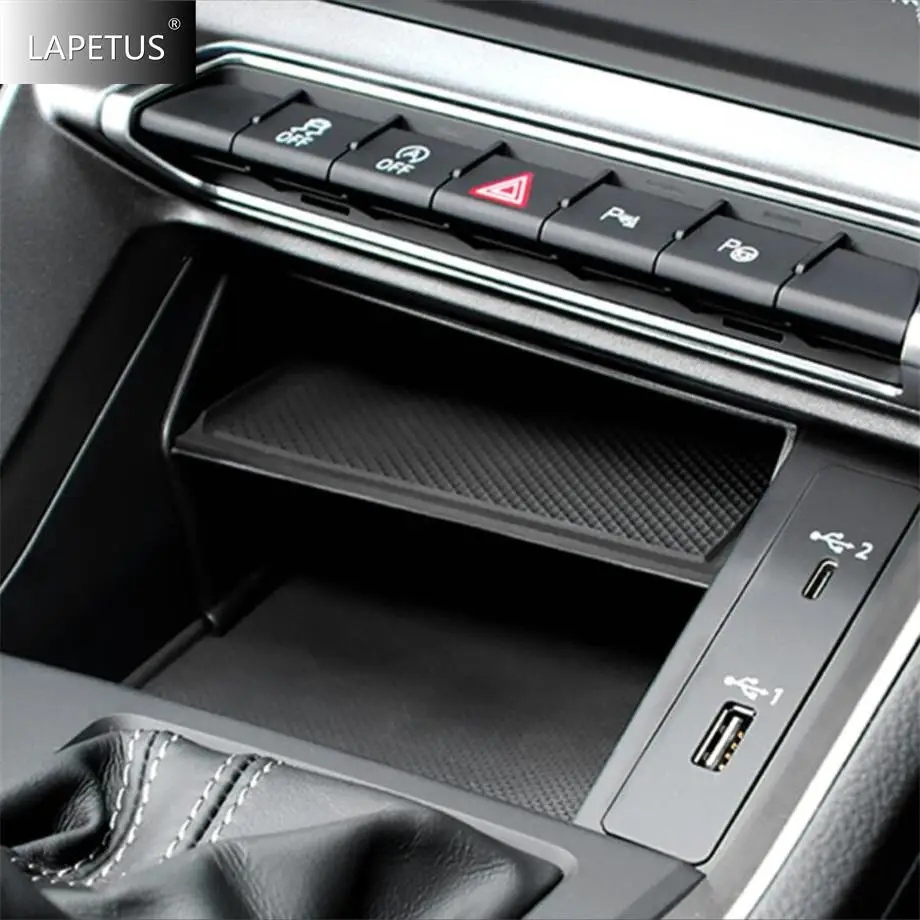 

Fit For Audi Q3 F3 2019 - 2024 Auto Interior Accessories Central Control Multifunction Container Storage Box Phone Tray Cover