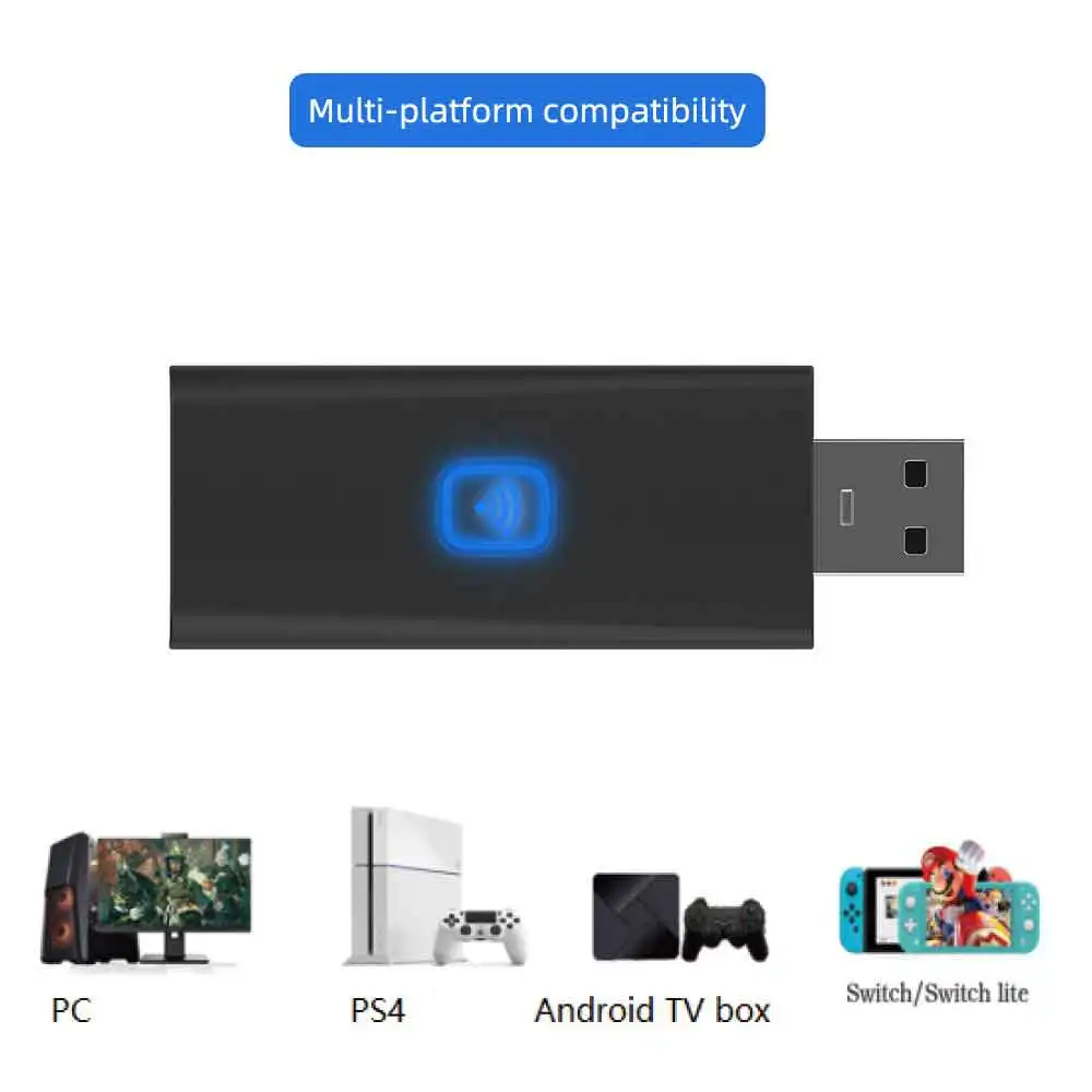 Wireless Controller Adapter For PS5 PS4 Switch PC Bluetooth Game Receiver Support Multiple Brand Game Controllers Converter