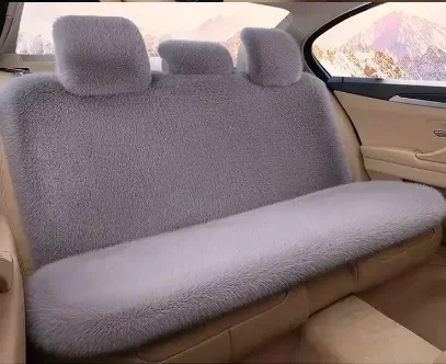 Five-seater Luxury Car Seat Cover Set Fur Cushion Artificial Fur Wool Car Seat Cover Winter Warm Plush Soft Universal