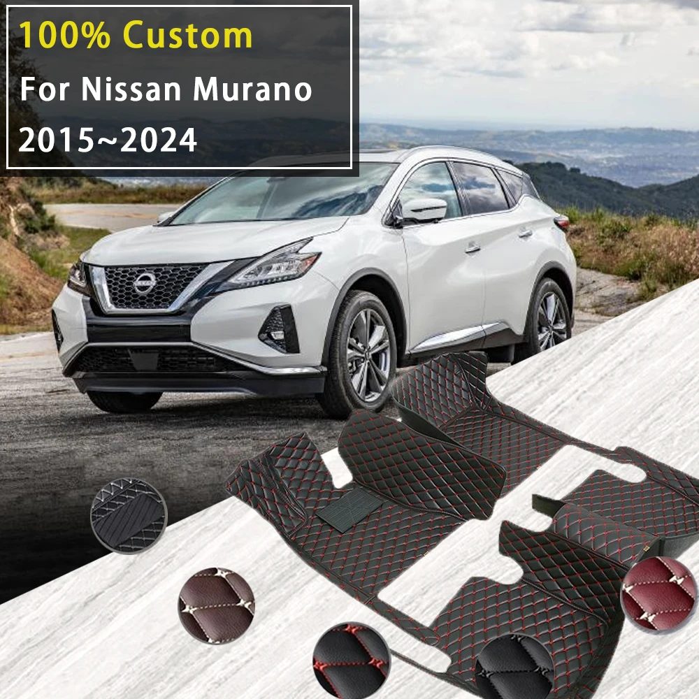 

Car Floor Mats For Nissan Murano Z52 2015~2024 Leather Mats Rugs Carpet Full Set Auto Interior Part Accessories 2021 2022 2023
