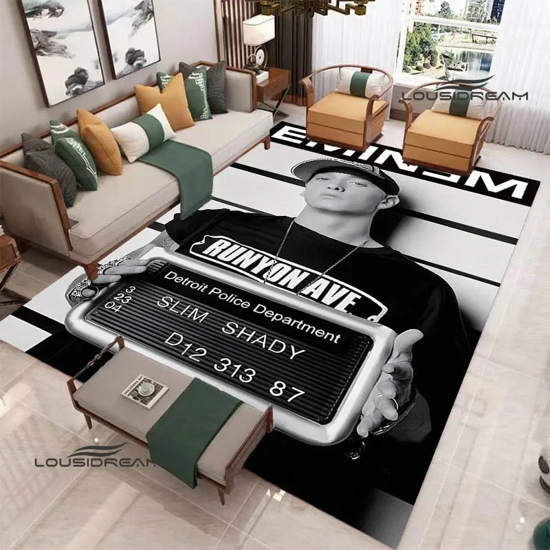 Eminem hip -hop singer printed carpet Non -slip carpet anime rug carpets for living room cute rug Outdoor carpet birthday gift