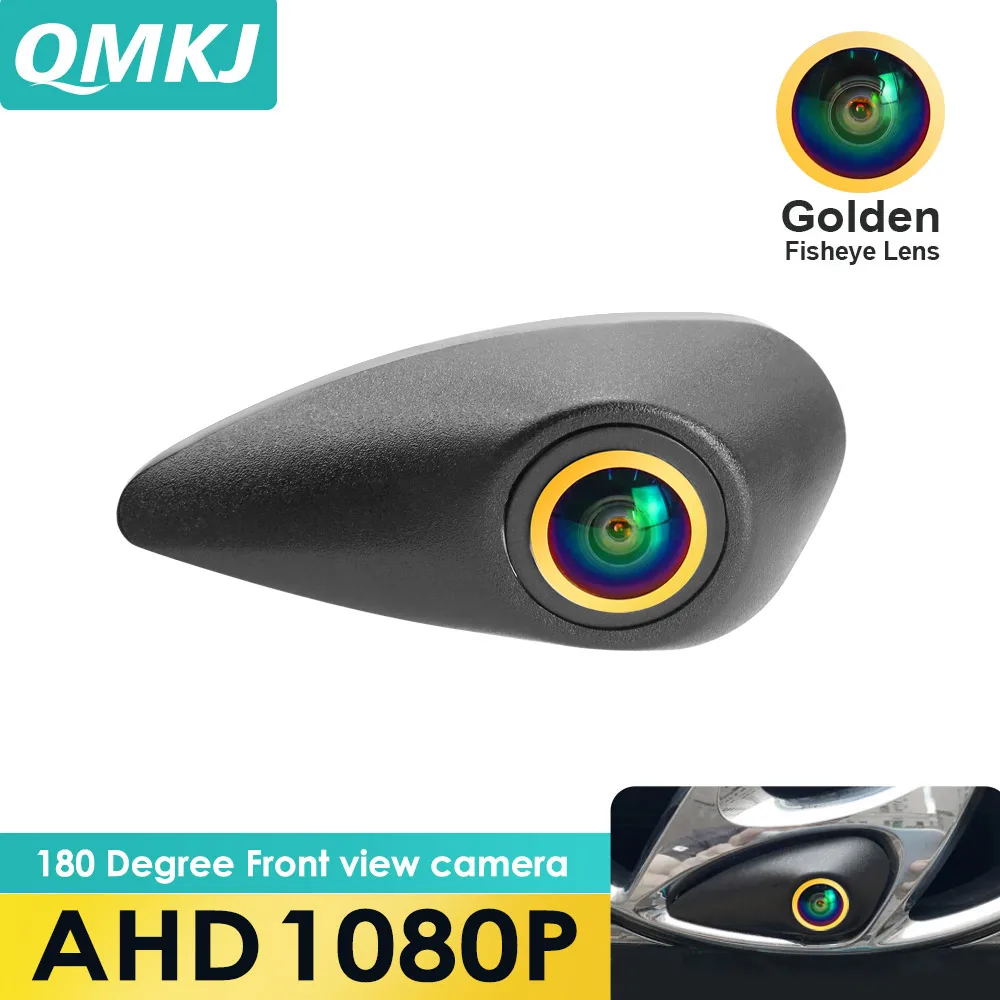 

QMKJ AHD1080P Vehicle Emblem Logo Front View Camera for Hyundai IX35 I30 Tucson Accent I40 Santa Fe Dm H1 Terracan HB20 Terracan