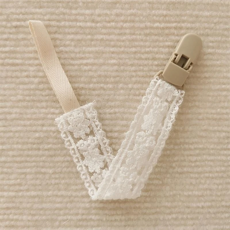 

Y4QA Stylish and Practical Baby Pacifier Chain Adjustable Baby Pacifier Holder Lace Pattern Baby Pacifier Leash Lightweight