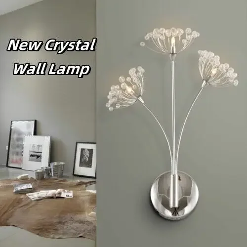 

Modern Crystal Dandelion LED Wall Sconce - Energy-Efficient Firework Design Lighting Fixture