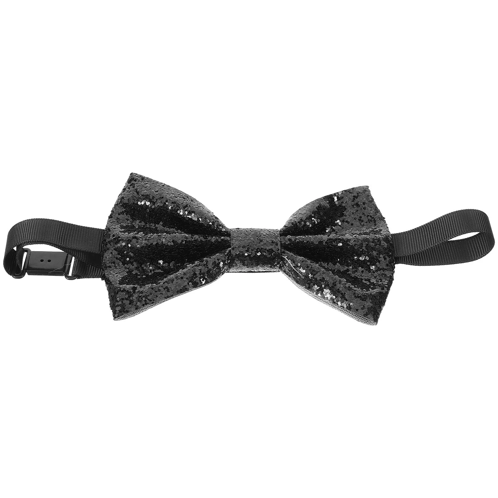 Adult Bow Tie For Men Adjustable Pre-Tied Suit Accessory Formal Wedding Uniform Necktie Prom Glitter Fabric Mens