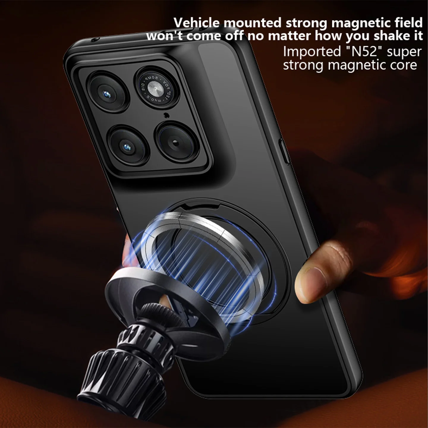 360-Degree Rotation Bracket Matte Case For Motorola Edge 70 60 50 Pro Ultra Fusion G Stylus 60s Neo Magnetic Shockproof Cover view 4