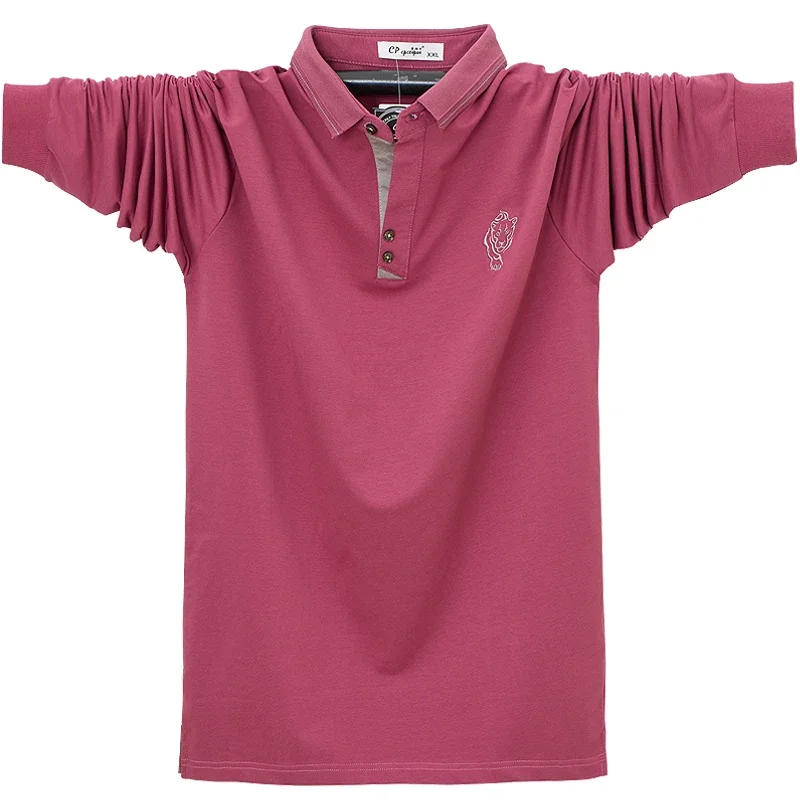 

Autumn Men‘s Cotton Polo Shirt Fashion Embroidery Polo Shirts Long Sleeve Polo Shirt 6XL Brand Streetwear Men Clothing