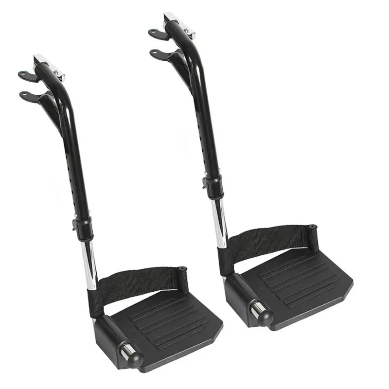 ABIT Universal Foldable Wheelchair Footrest-Adjustable Composite Footboard& Heel Loop, Replacement Comfort Support
