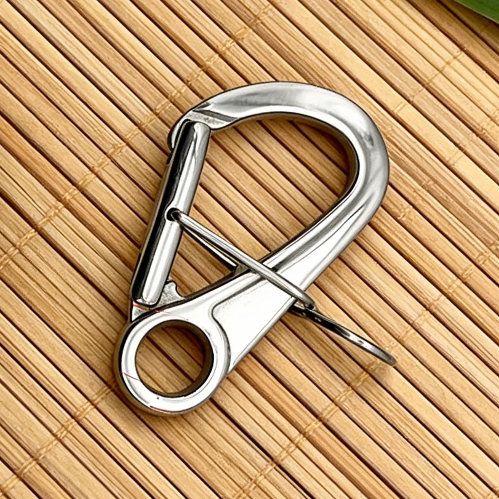 Dubbele zelfsluitende klimkarabijnhaak Zware roestvrijstalen veiligheidskarabijnhaak voor wandelen, varen, sportschool, rugzak en hondenriem