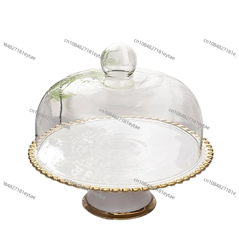 

Набор из 1 стеклянной крышки для торта и подставки для демонстрации еды на высокой ножке