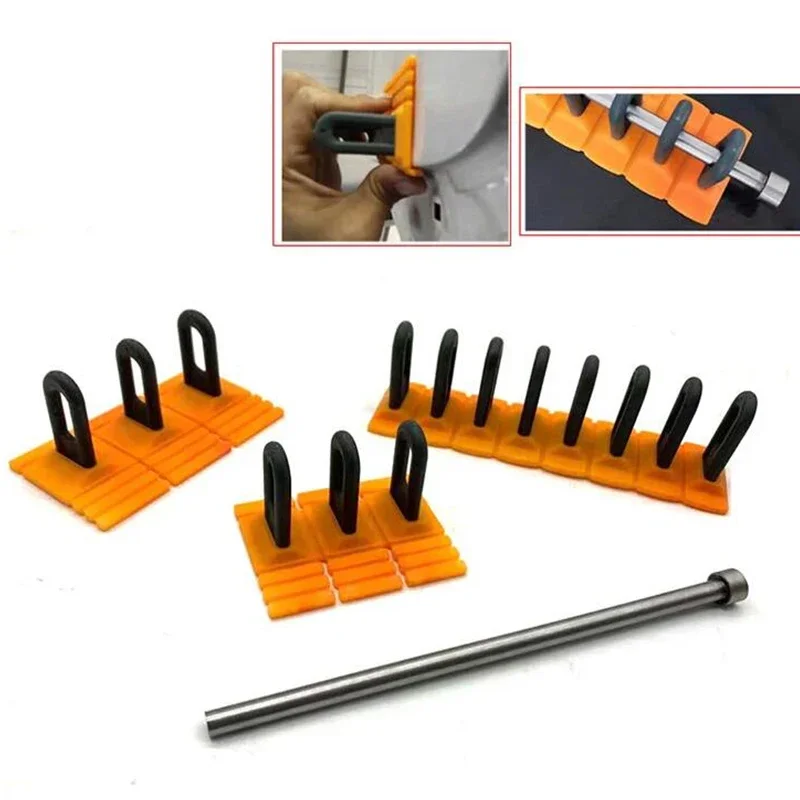 New Paintless Glue Puller Tabs Dent Car Repair Tool Vehicle Dent Removal Repairing Tool Set Orange Dent Puller Kit