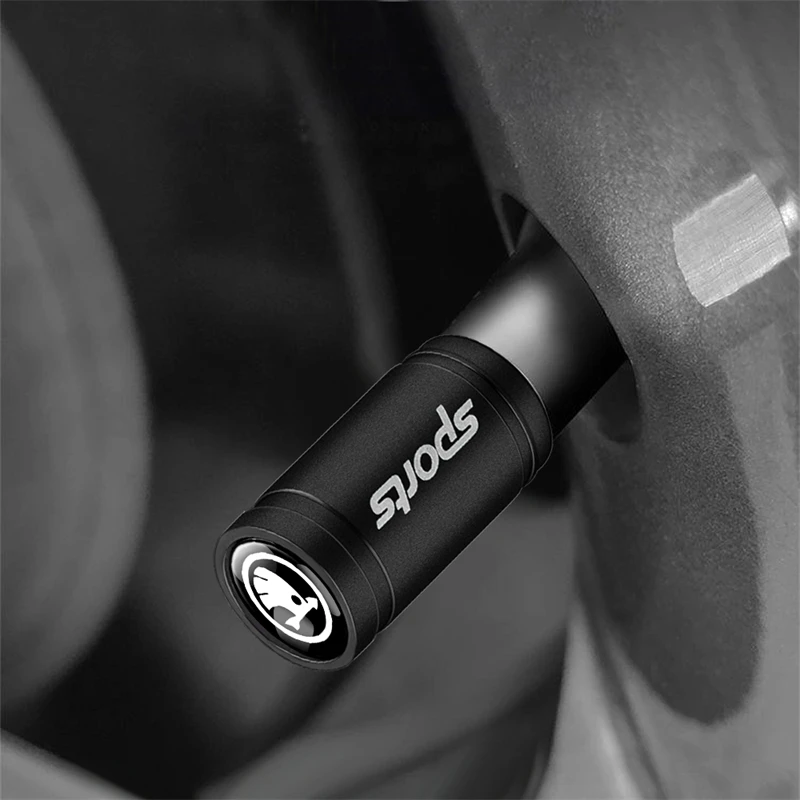 

For Skoda S Kodiaq Octavia 2 3 Yeti Karoq Rapid Fabia VII A54pcs Metal Car Wheel Tire Valve Caps Stem Case Covers Accessories