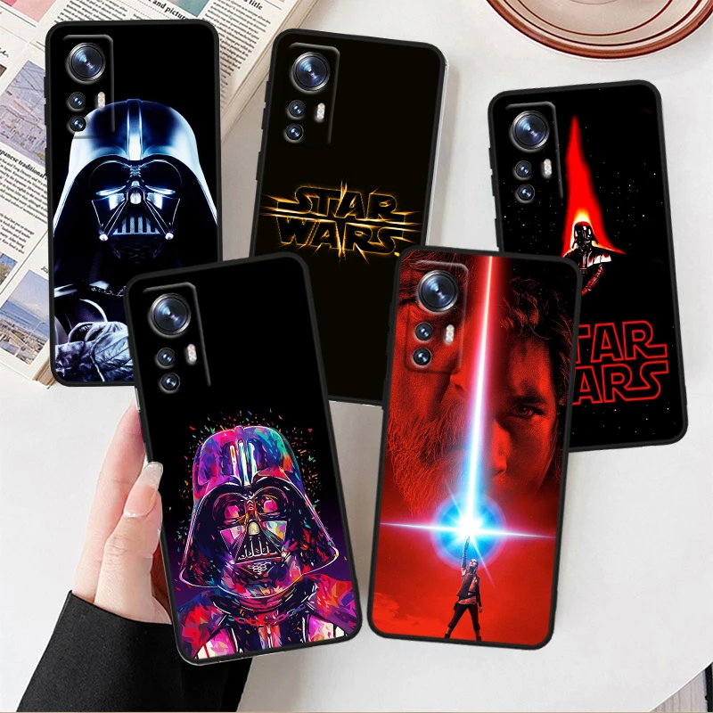 S-tar W-ars Darth Vader Yodas BB8 For Xiaomi Mi Note 10T 10S 10 9T 9 SE 8 CC9E A3 5G Lite Pro Soft Silicone Black Phone Case