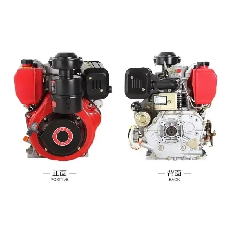 Single Cylinder Air-Cooled Diesel Engine, 6-15HP Micro Tiller Head 186FA/188/192