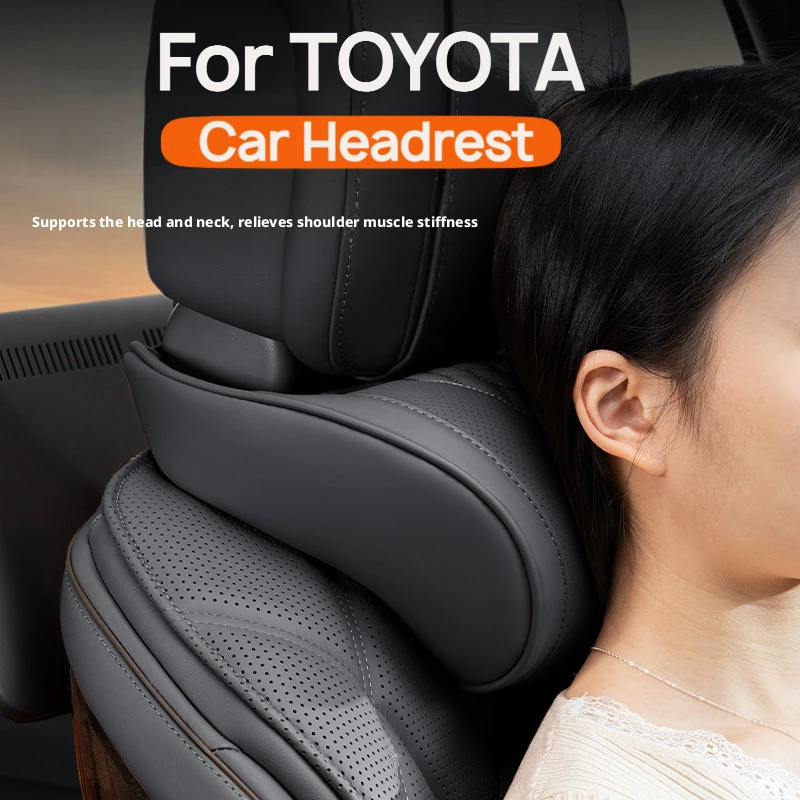 Memory Foam Headrest & Lumbar Support Set For Toyota Camry RAV4 Highlander Fortuner Hilux Sienna Innova For Driver Seat