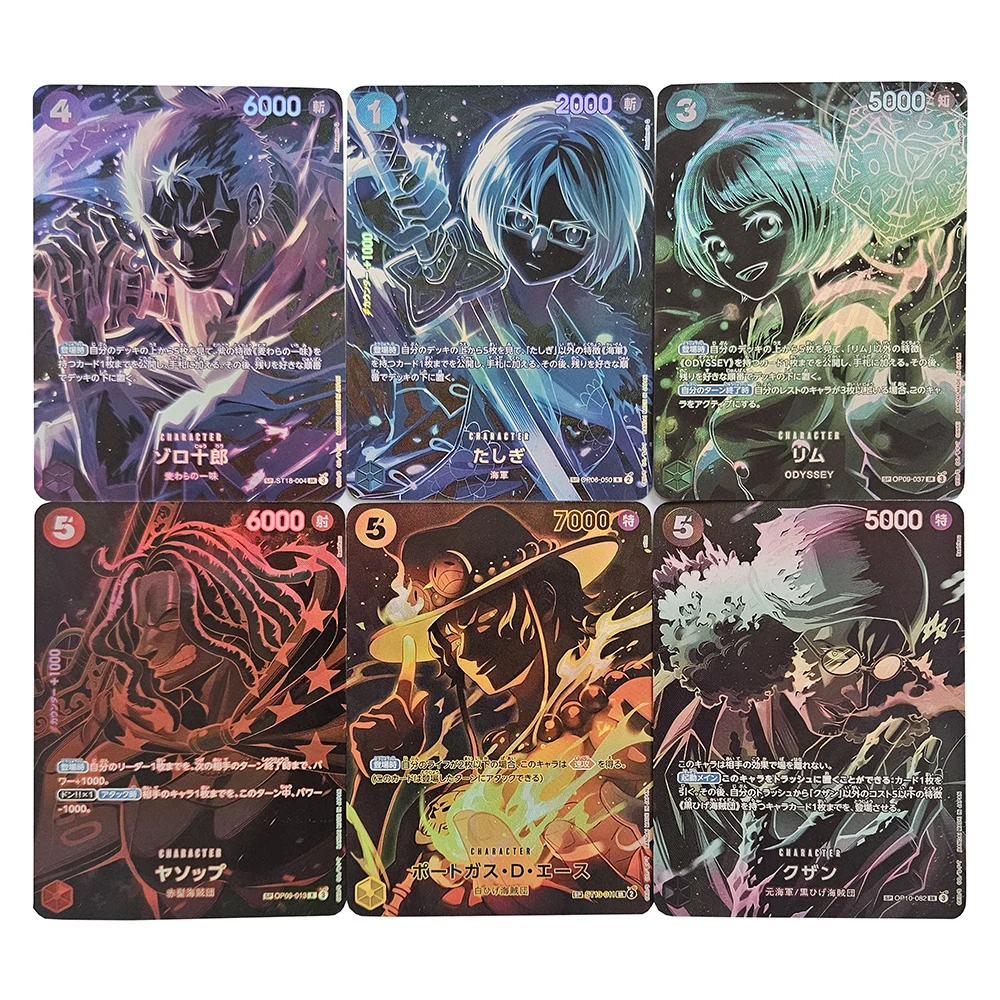 

6 шт./компл. цельная Roronoa Zoro Portgas D Ace DIY самодельная цветная флэш-карта аниме игровая коллекционная карта подарочная игрушка