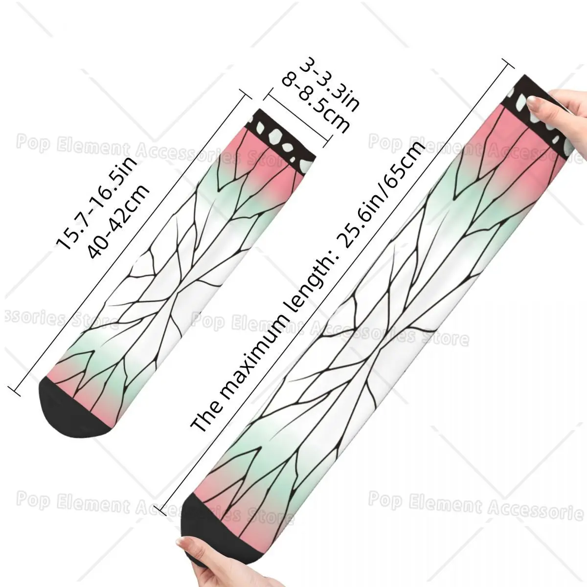 Winter Warm Casual Unisex Demon Slayer Kimetsu No Yaiba Socks Japan Anime Sweat Absorbing Basketball Socks