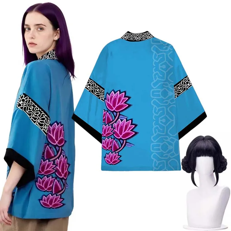 

Kpop Demon Zoey Costume for Women Anime Cosplay Kimono Hunters Adult Halloween Cloak Wig Outfits Movie 2025 Hot Selling