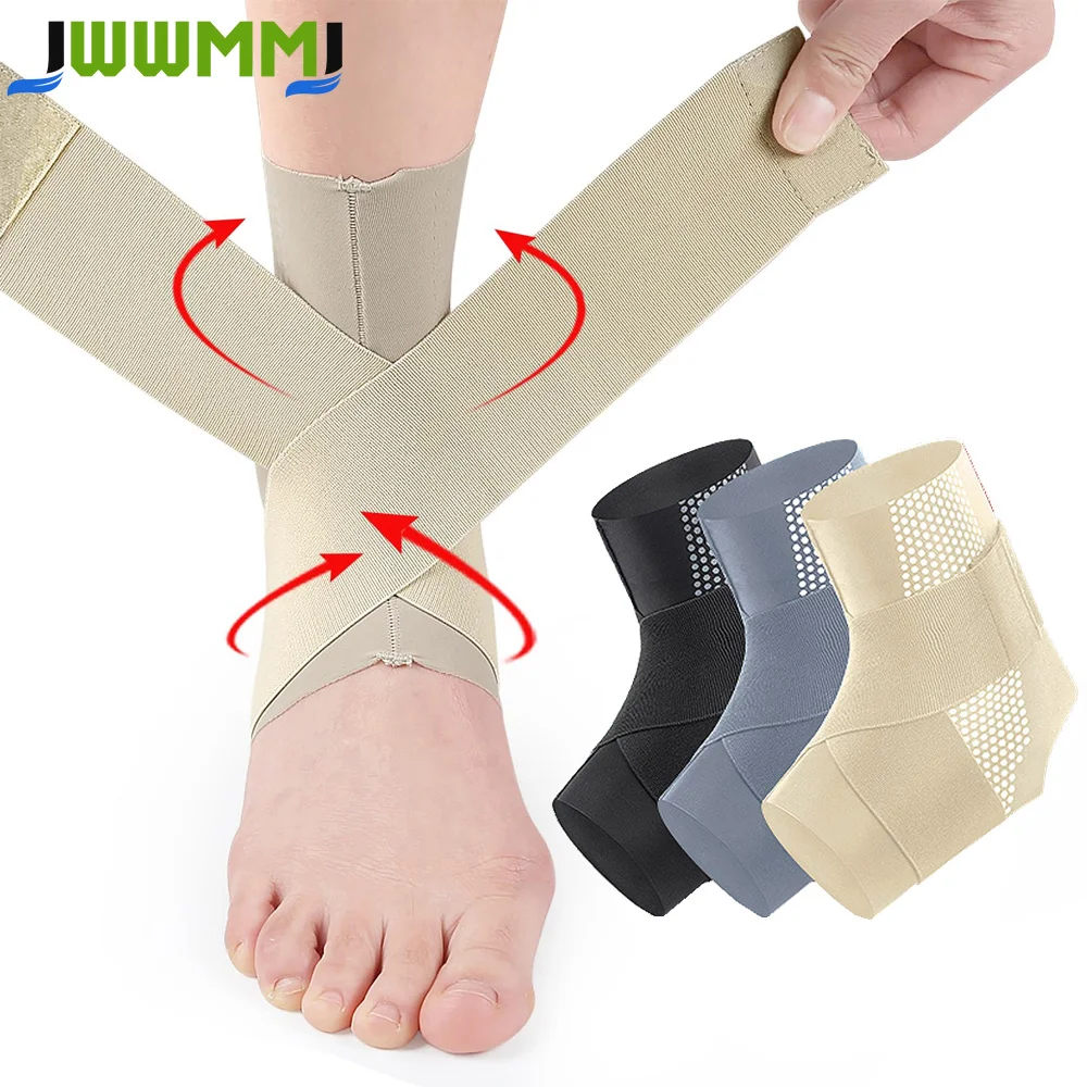 Knöchelbandage für Männer und Frauen beim Laufen, Fußbandage mit Kompressionswickel, für verstauchten Fuß, Sehnenentzündung, Plantarfasziitis