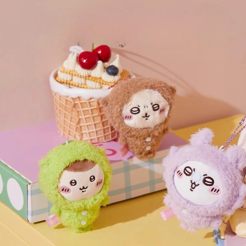 

Chiikawa Plush Keychain - Kawaii Cute Soft Pajama Theme Stuffed Animal Accessory for Bags, Keys, Home Decor, Gifts